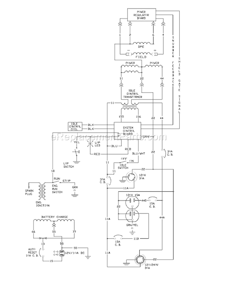 Page D Diagram and Parts List for 1788-0  Briggs and Stratton Generator